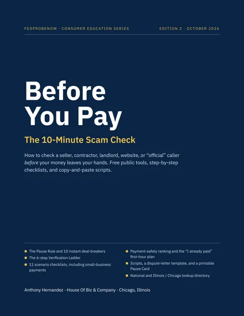 Cover of Before You Pay: The 10-Minute Scam Check, Edition 2
